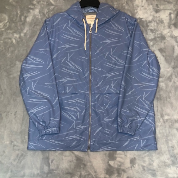 Weatherproof Vintage Women's Zipper-up Hooded Rain Jacket Blue/White Size XL - Picture 1 of 7